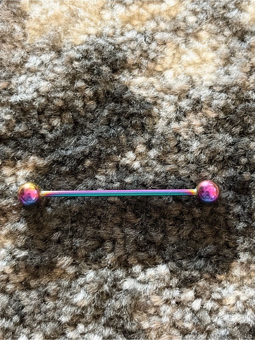 Rainbow Iridescent Industrial Barbell
